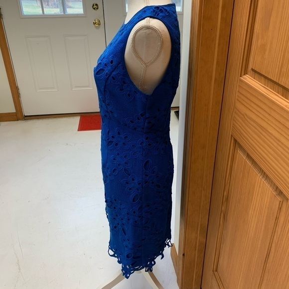 COPY - MAEVE ANTHROPOLOGIE cerulean blue embroidered midi dress NEW SM 20 in pit - Picture 3 of 7